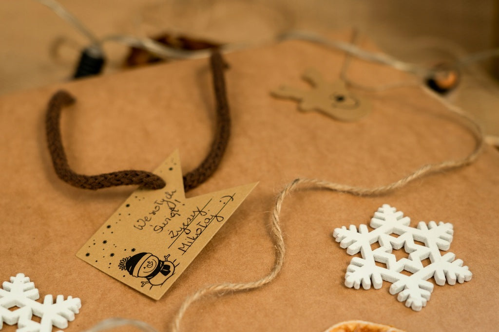 Zawieszki na Prezent Bałwanek Bałwan 10 szt.