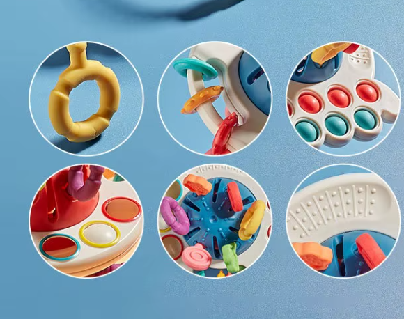 Gryzak ośmiornica Montessori 4w1 zabawka dla niemowląt