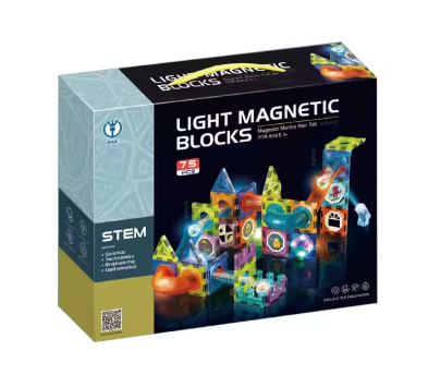 Klocki magnetyczne 77 el. dla dzieci