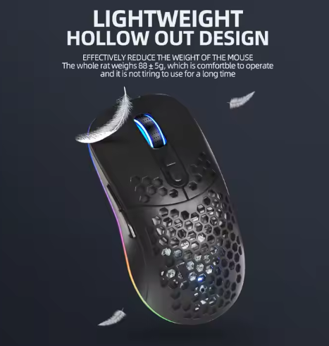 Myszka Bezprzewodowa Gamingowa Podświetlana RGB