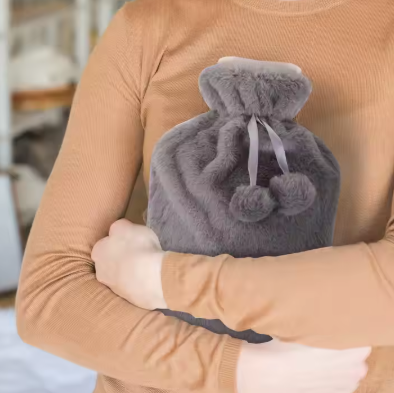 Termofor szary w pluszowym etui