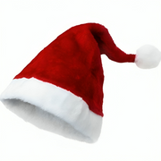 Czapka Świętego Mikołaja czerwona z białym pomponem