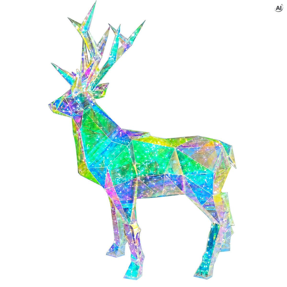 Renifer LED 3D Holograficzny Geometryczny 90 cm