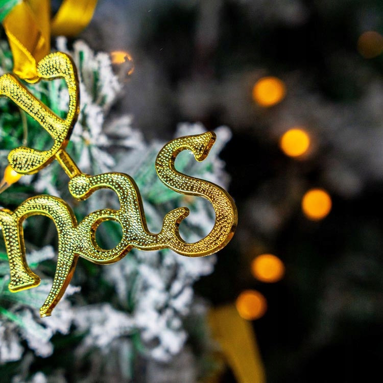 Napis Merry Christmas złota zawieszka 24cm