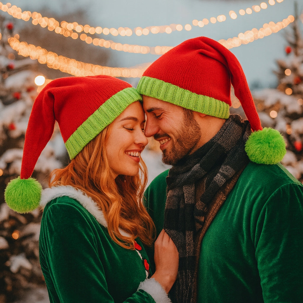 Czapka Zimowa Beanie Czerwona z Pomponem