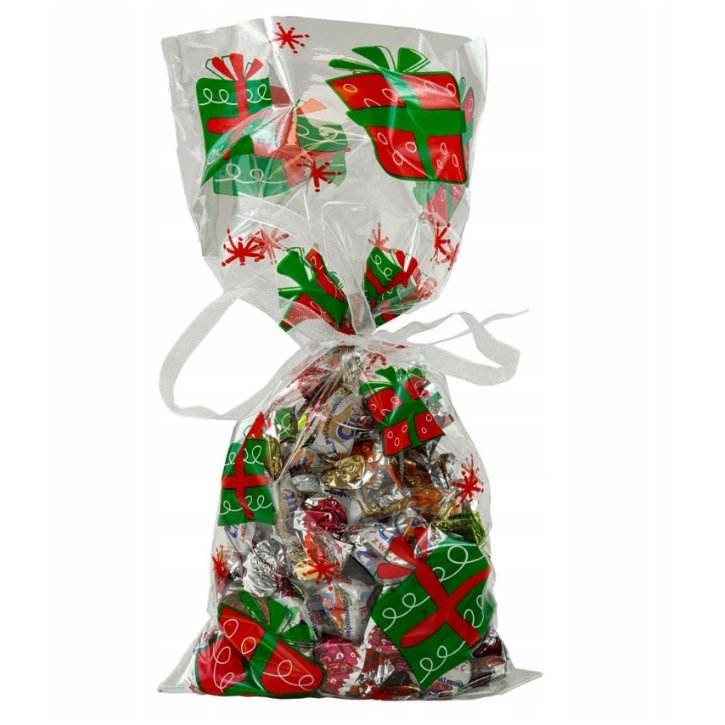 Woreczki celofanowe świąteczne 125×175mm Zielone 10szt.