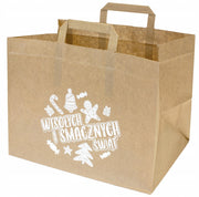 Torba Papierowa z uchwytem płaskim 320x220x245 Brązowa 5szt