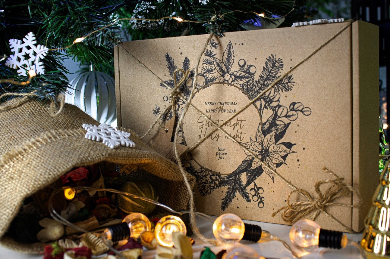 Pudełko prezent Merry Christmas zestaw 3szt.
