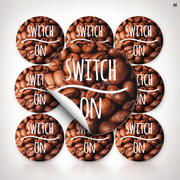 Naklejki SWITCH ON ozdobne 10szt.