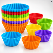 Silikonowe foremki do muffinek i babeczek  24 szt