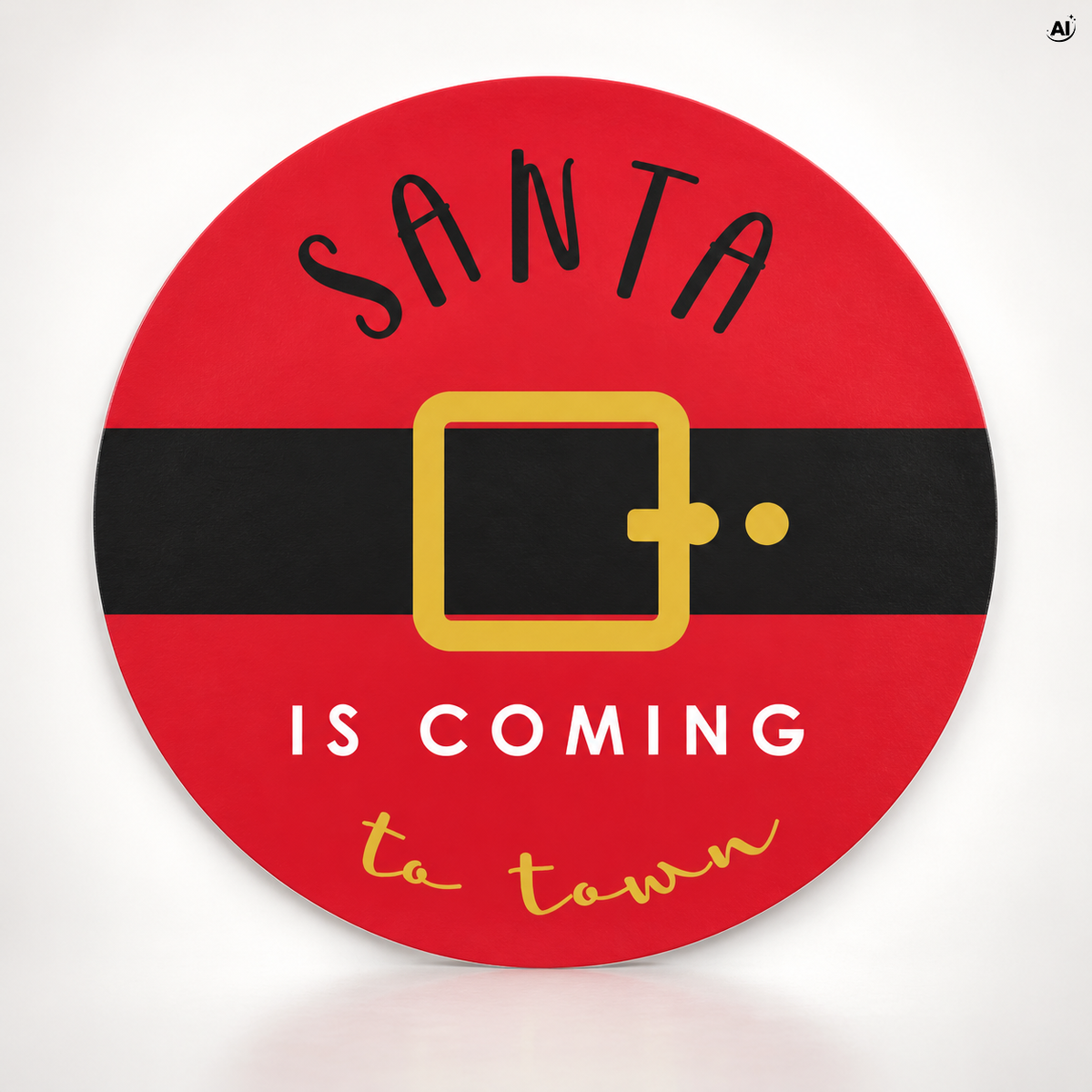 Papierowe naklejki na prezenty Santa is Coming to Town, 10 szt.