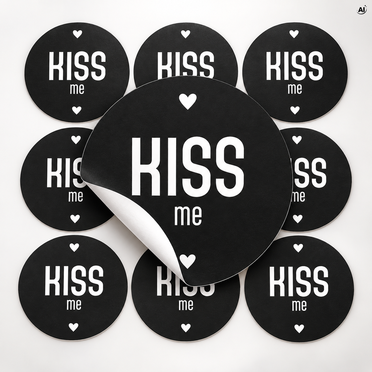 Naklejki KISS ME ozdobne 10szt.