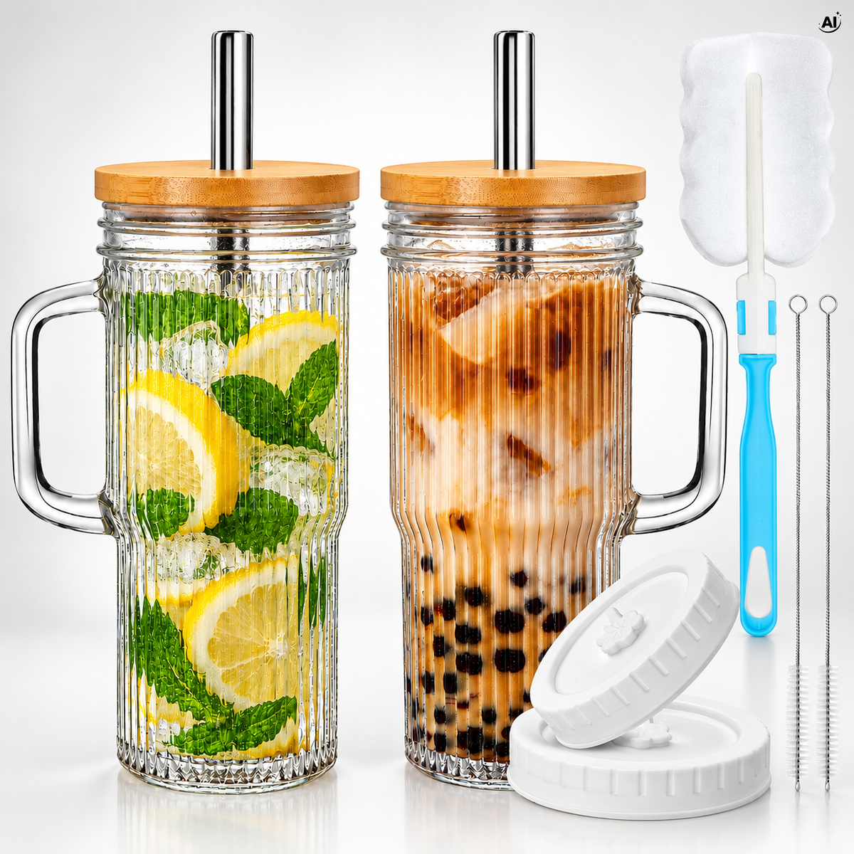 Kubki Szklane 650 ml 2 szt.