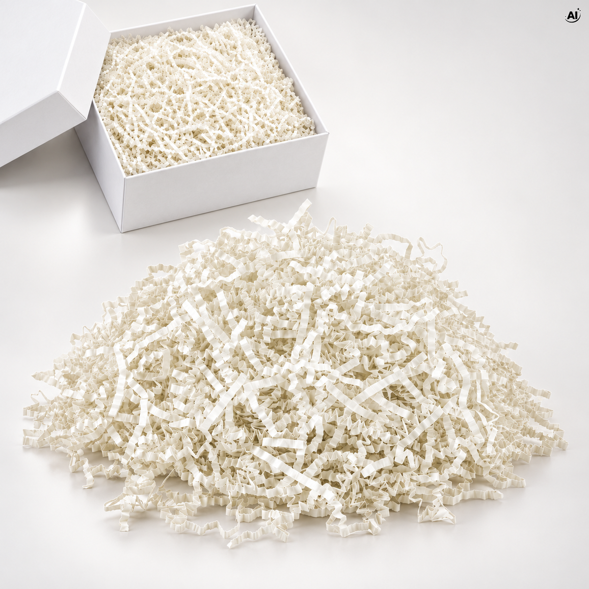 Białe papierowe wypełnienie do koszyków i pudełek, 100 g