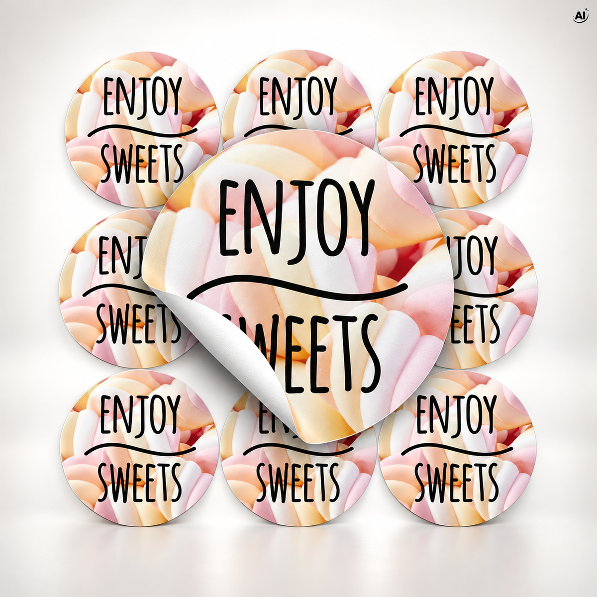 Naklejki ENJOY SWEETS  ozdobne 10szt.