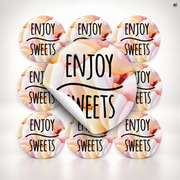 Naklejki ENJOY SWEETS  ozdobne 10szt.