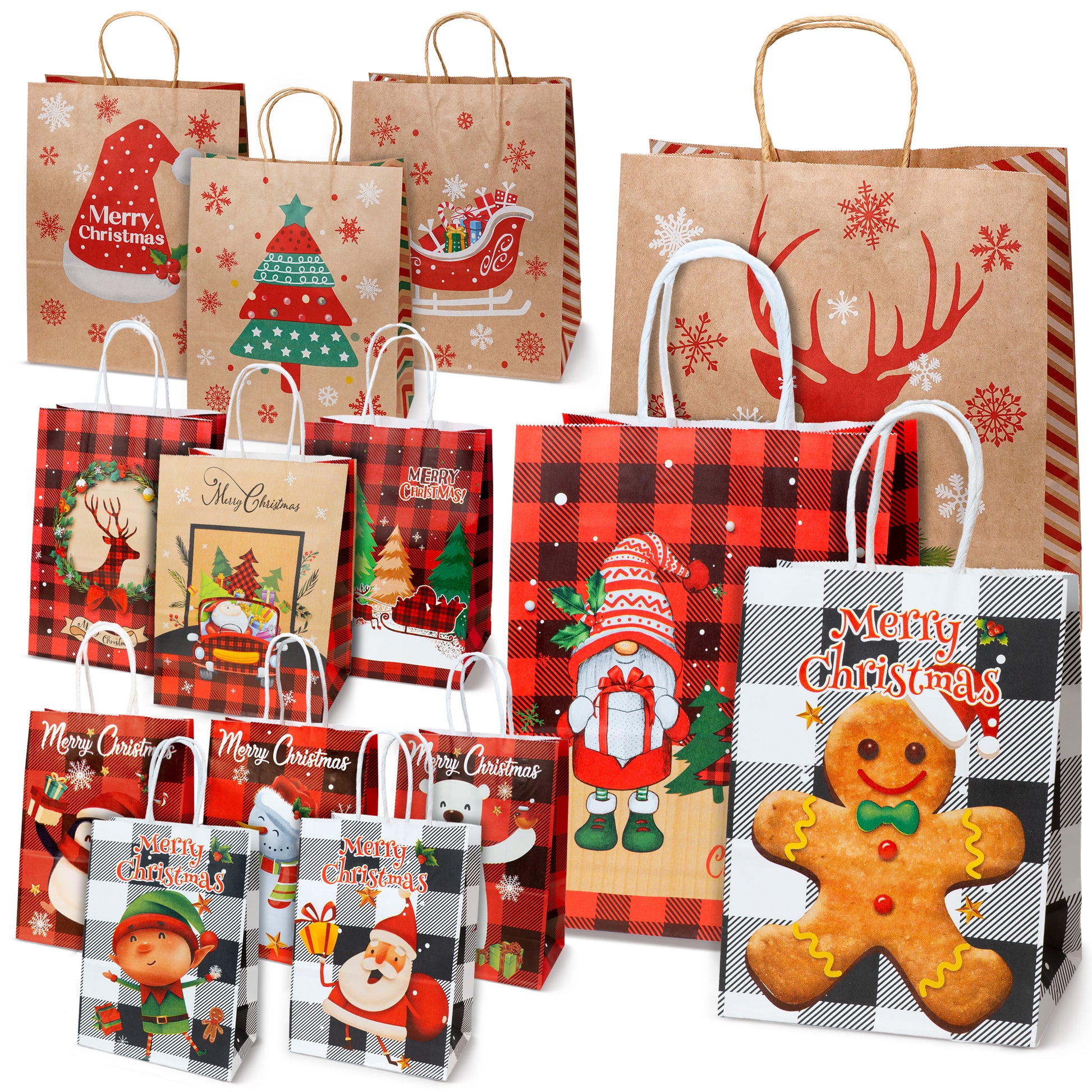 Zestaw Torebek Świątecznych 14szt