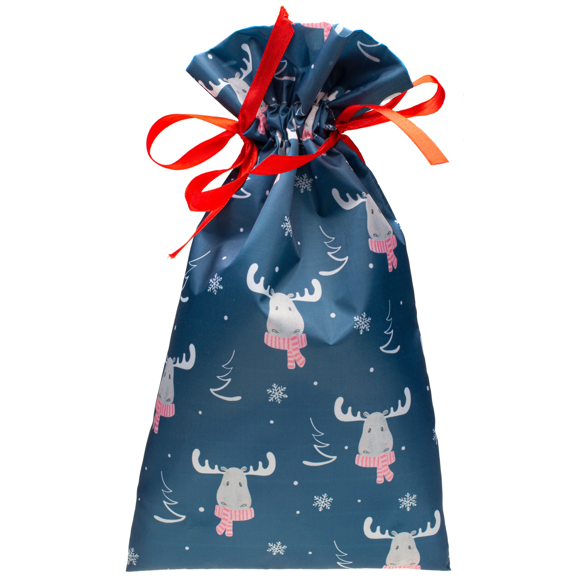 Worek poliestrowy 200x250mm Renifer niebieski