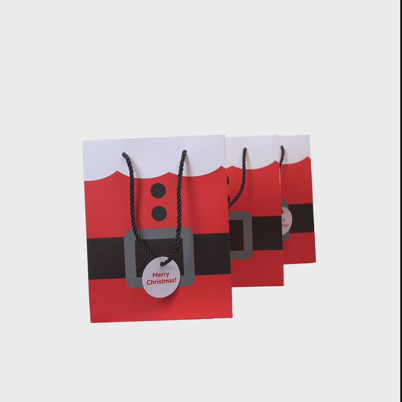 Torba Papierowa Strój Mikołaj 175x75x225mm 3szt