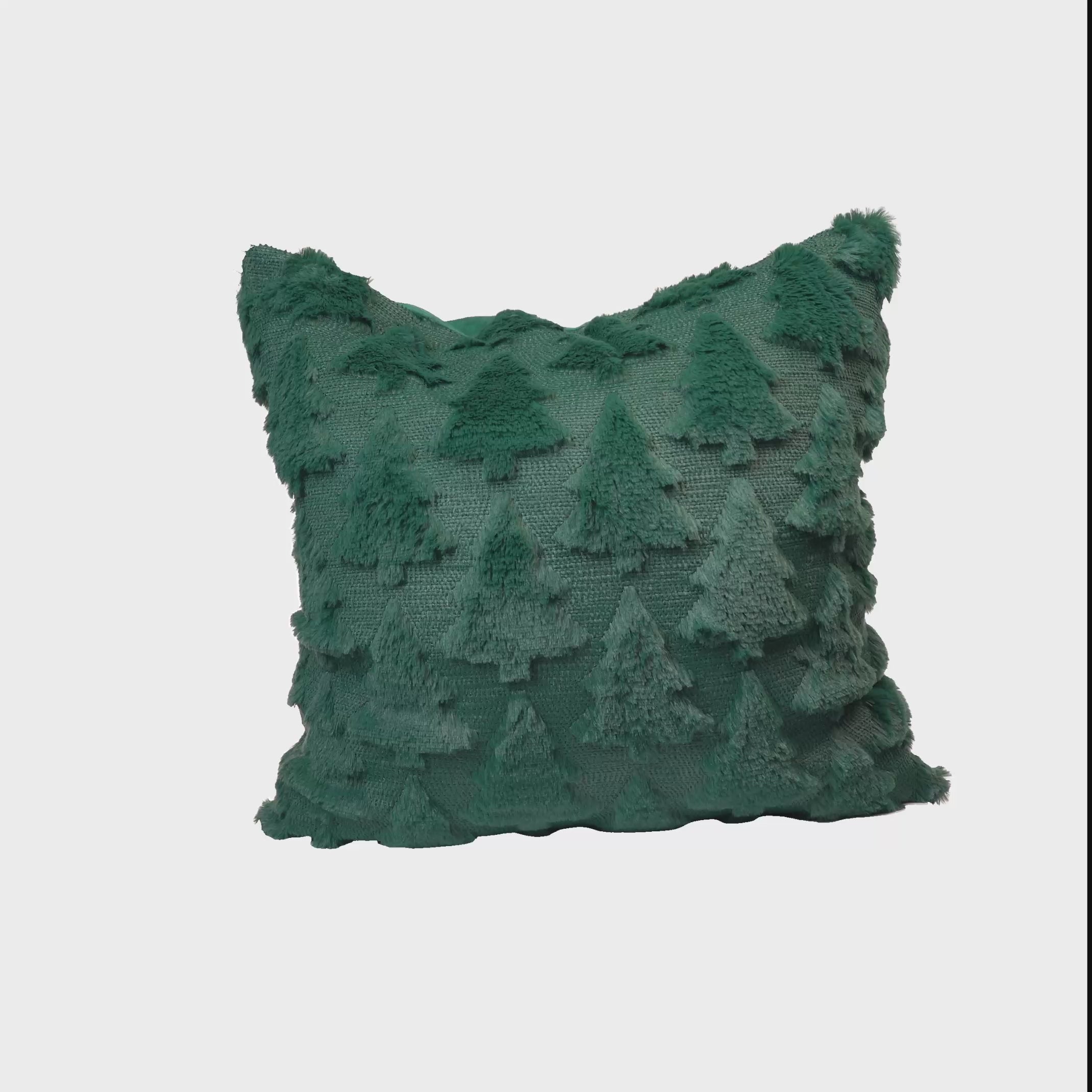 Wczytaj wideo: Pluszowa Poduszka Zielona 45x45cm