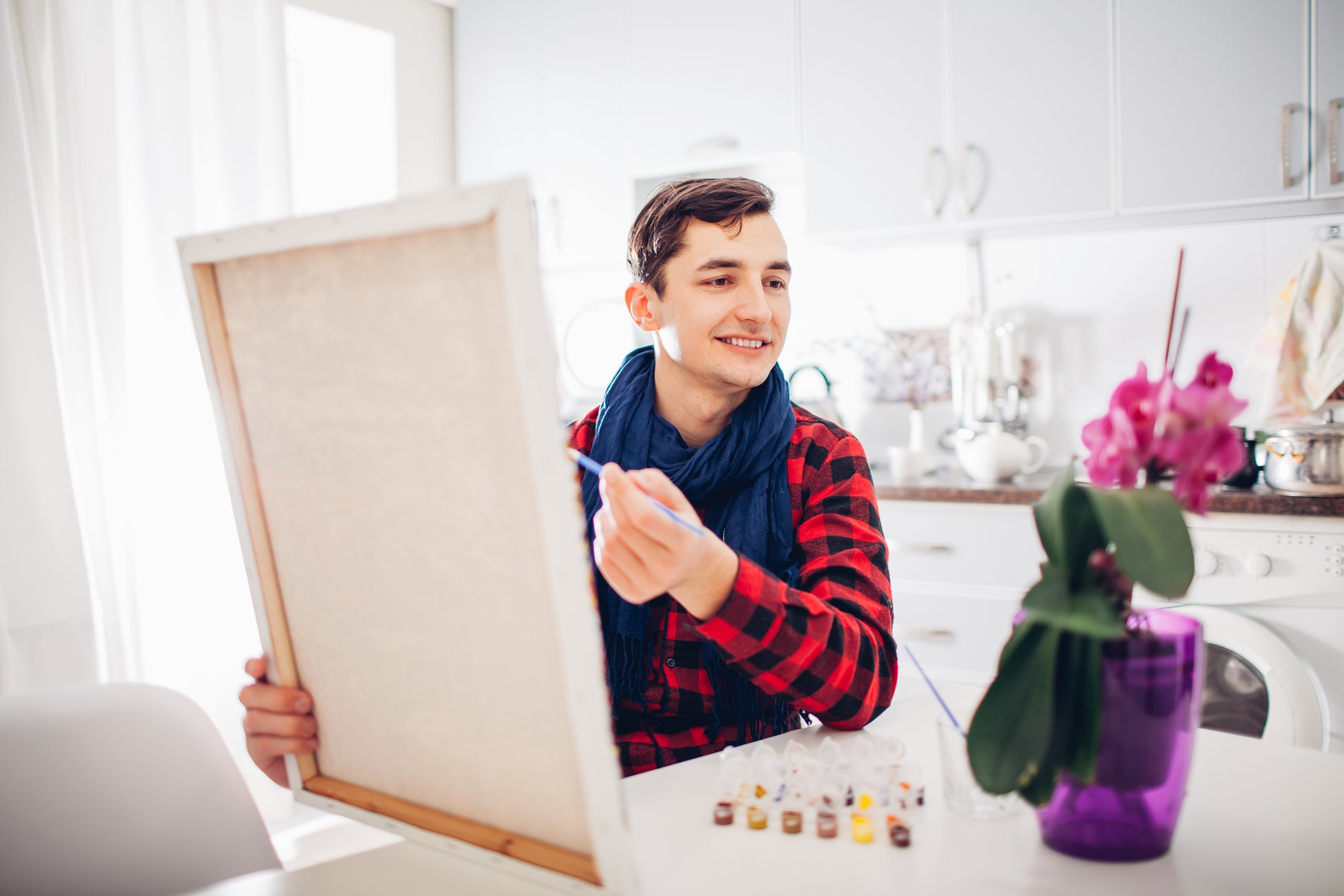 Malowanie po numerach 40×50 cm z ramą Święty Mikołaj