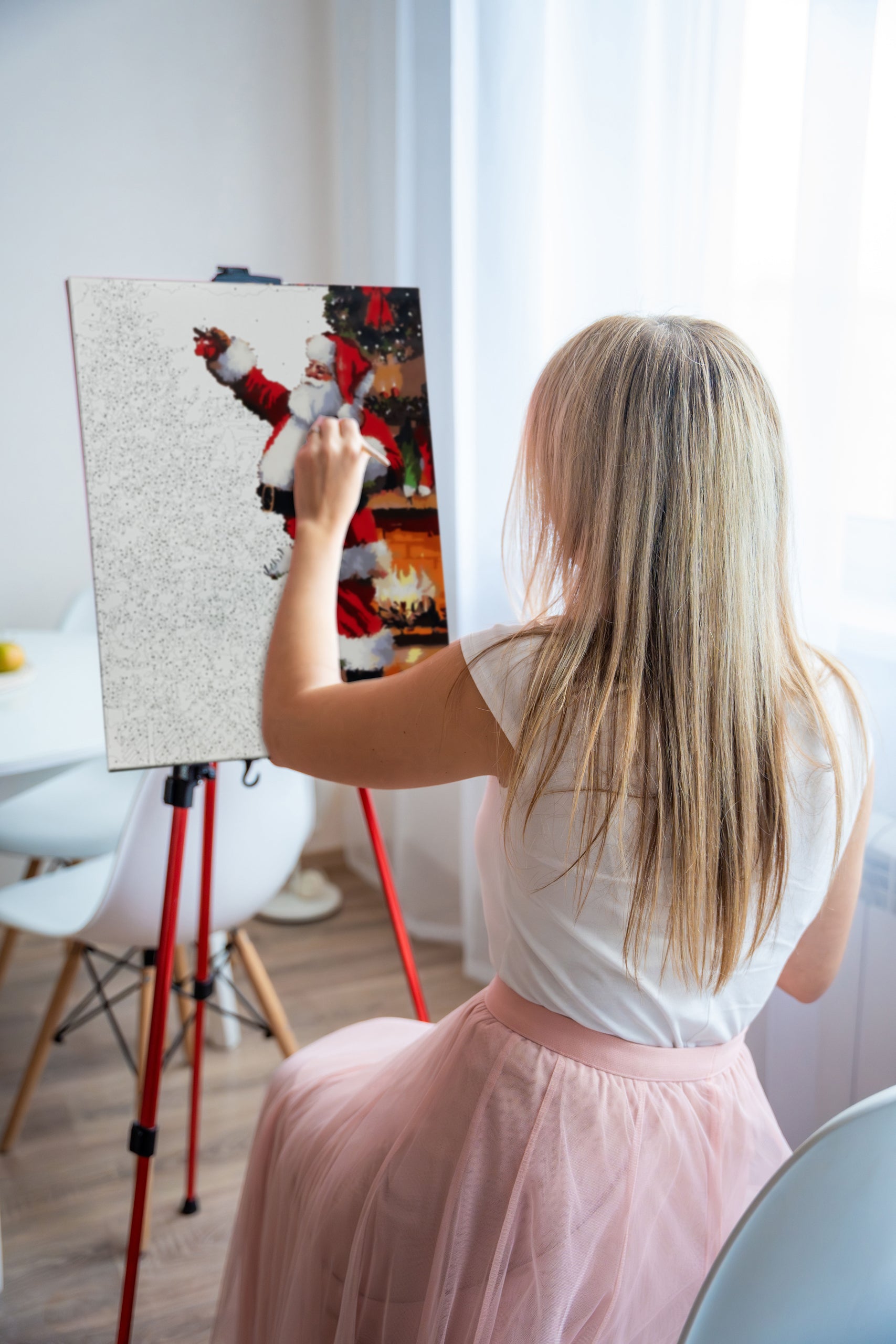 Malowanie po numerach 40×50 cm z ramą Święty Mikołaj